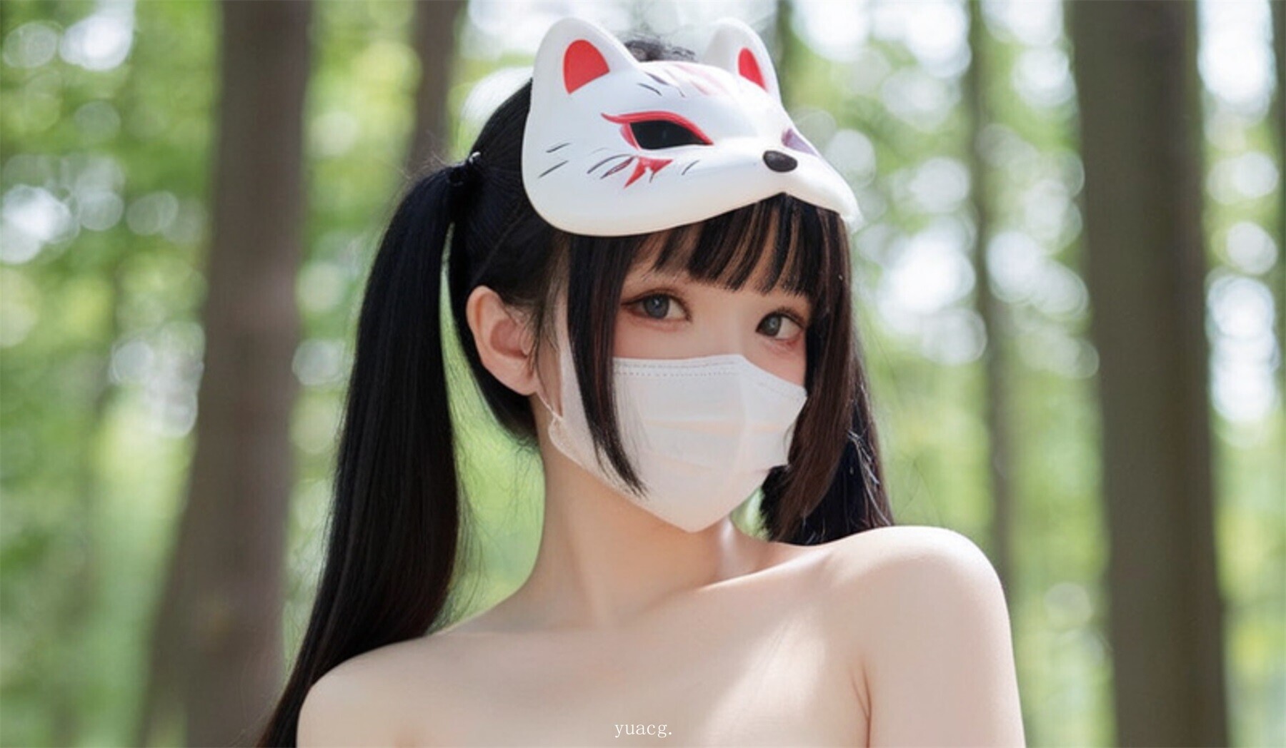 （站长推荐）[萌酱映画]YMJYH51-双马尾美少女2 森林露出[72P]（限时特惠）