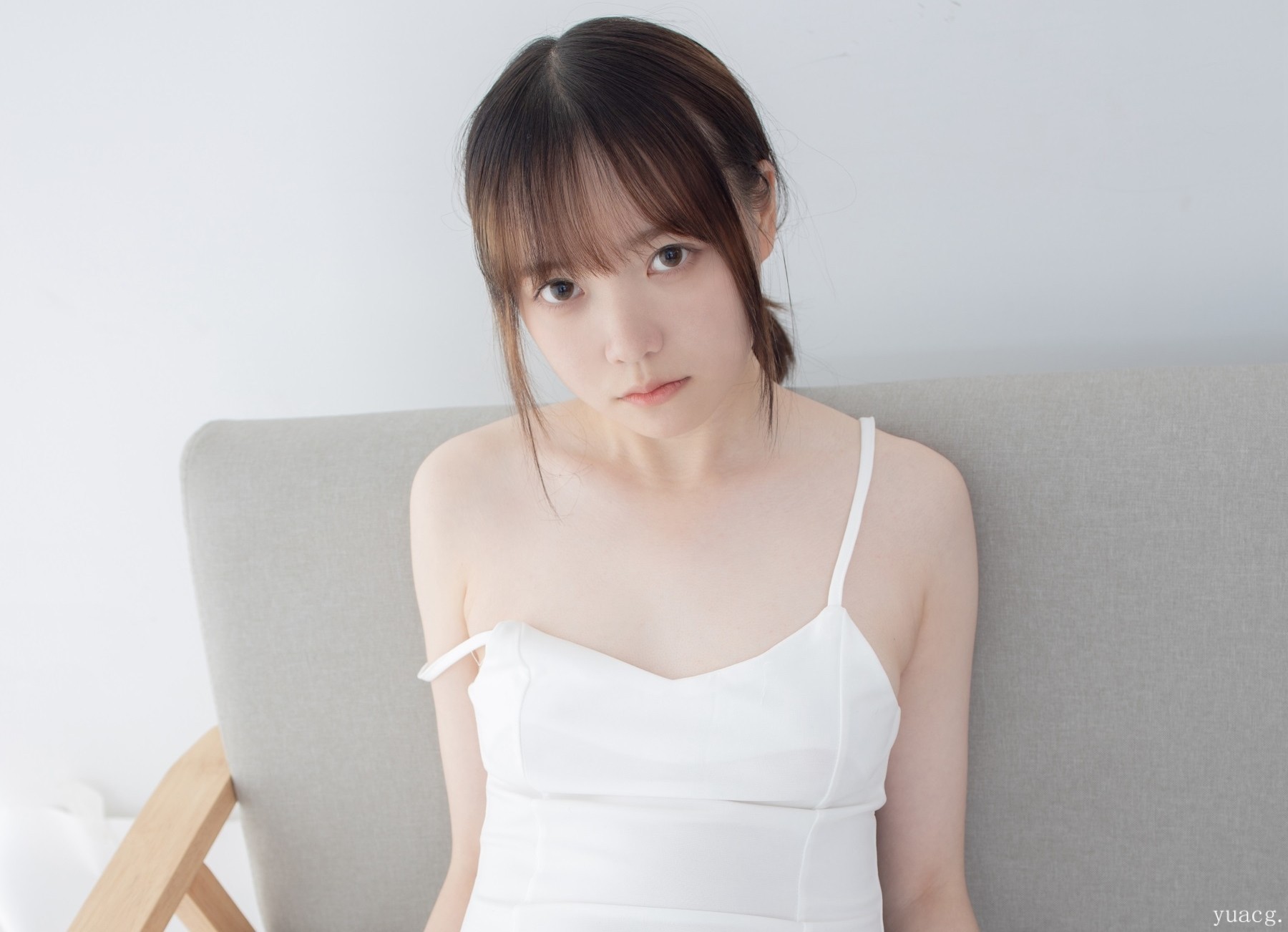 [森萝财团写真]JKFUN-044白色吊带裙Aika